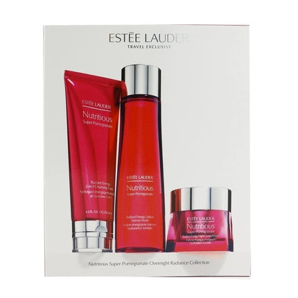 Kit îngrijire anti-îmbătrânire, Estée Lauder, Nutritious Pomegranate, roșu