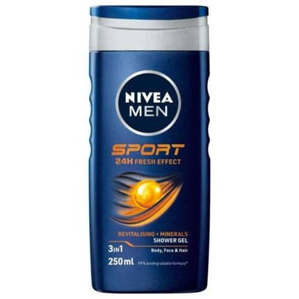 Gel de duș NIVEA Men Sport, 250ml, albastru
