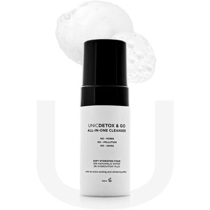 Spumă Curățare Față Unicskin Unicdetox & Go, Alb, 100ml