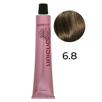 Subrina Professional Unique Permanent Hair Dye 68 Dark Blonde Matte 100 Ml