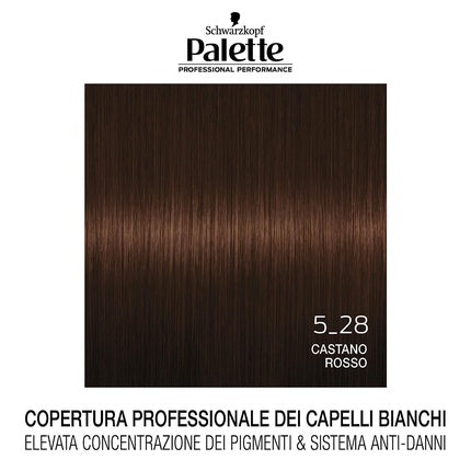 Vopsea de păr, Schwarzkopf, Palette 5-28, castaniu roșu