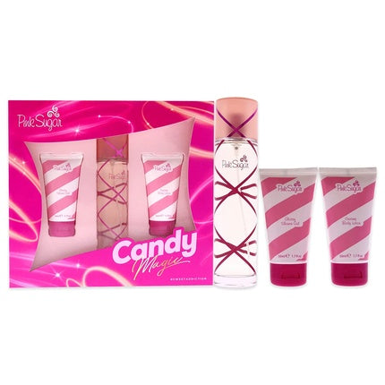 Set Cadou Parfum Aquolina Pink Sugar Candy Magic 3.4oz EDT Spray