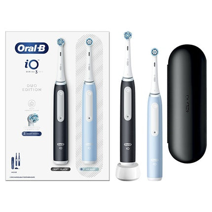 Perie Electrică Oral-B Series iO 3 Duo, Negru/Albastru, 2 Bucăți