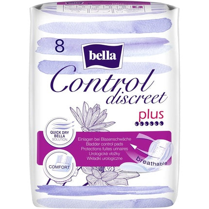 Bella Control Discreet Hygiene Pads Plus, 8 pungi a câte 8 bucăți