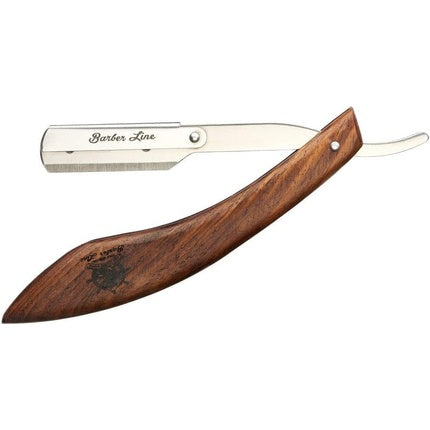 Eurostil Wooden Handle Shaving Knife, Barber Line, Brown