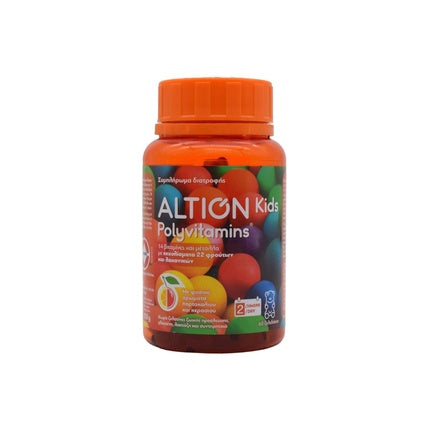 Supliment Vitamine Copii, Altion Kids Polyvitamins, Culoare portocalie, 60 capsule