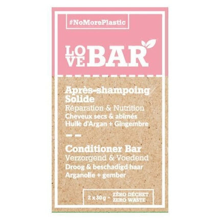 Condiționator Solid Love Bar, Reparare și Hrănire cu Argan și Ghimbir, Pachet de 2 x 30g