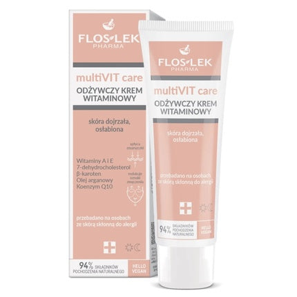 Cremă nutritivă Floslek Pharma MultiVIT Care pentru piele matură și slăbită, cu vitamine, 50 ml