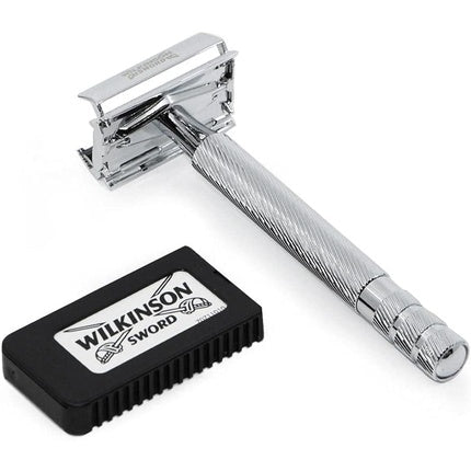 Rasor Safety Wilkinson Sword din otel inoxidabil cu capace de ras dubla lama