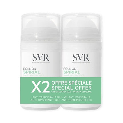 SVR Spirial Duo Anti-Transpirant Deodorant, Roll-on, 2x50ml