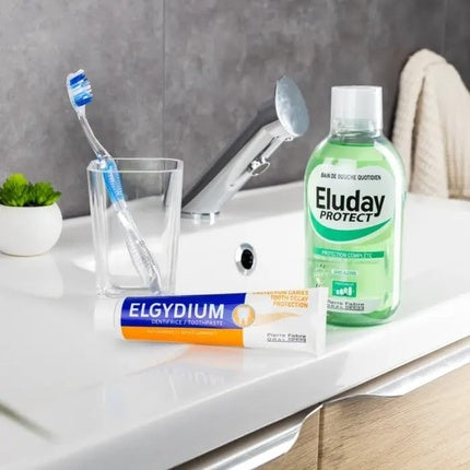 Eluday Protect Clătire pentru Gură 500ml, Fără Alcool, Culoare Verde