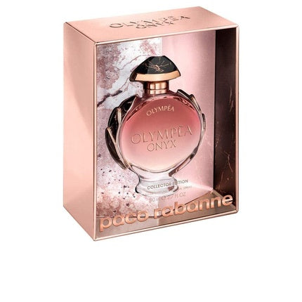 Parfum Paco Rabanne, Olympéa Onyx, sticlă degrade negru-auriu