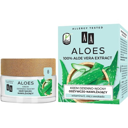 Cremă hidratantă AA, 100% Aloe Vera, 50g
