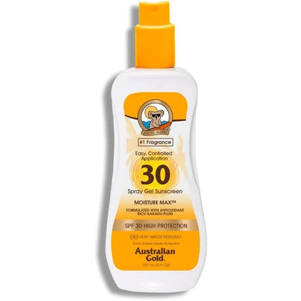 Gel Spray Protecție Solară, Australian Gold, SPF 30, 237ml, Alb-Galben