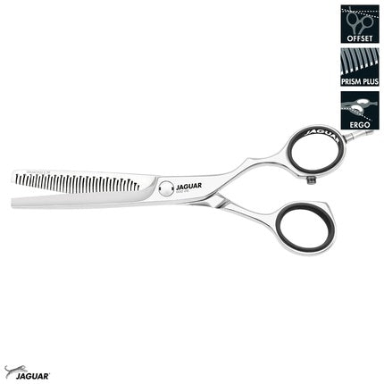 Foarfece de păr Jaguar Pre Style Ergo 5.5, Design Clasic, Finisaj Mat, Argintiu