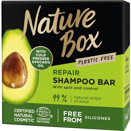 Șampon solid, Nature Box, ulei de avocado presat la rece, 85g