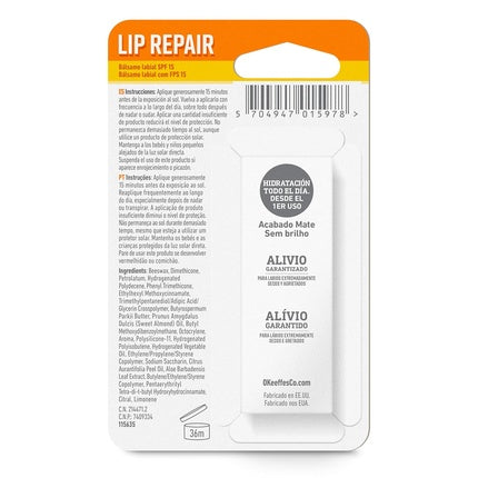 Balsam de buze O'Keeffe's Lip Repair SPF 15, 10 g