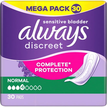 Așternuturi de incontinență pentru femei, Always Discreet, Normal, 30 buc