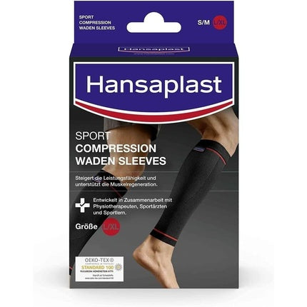 Hansaplast Sport Compression Wear Calf Sleeves Muscle Support Compression Socks Size Lxl