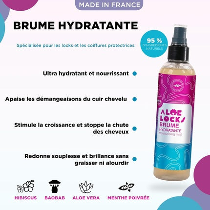Brumă hidratantă pentru scalp Aloe Locks, Shandrani Paris, 280 ml
