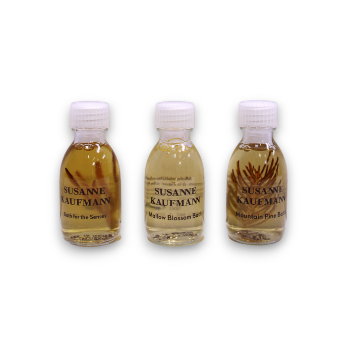 Set de baie Susanne Kaufmann Bath Trio, 2 uleiuri de baie + baie cu spumă, 3 x 30 ml