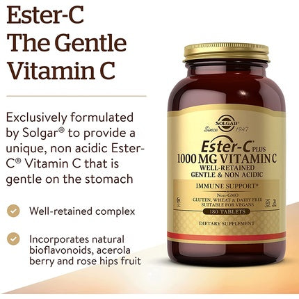 Vitamine C, Solgar Ester-C Plus 1000 Mg, 180 comprimate