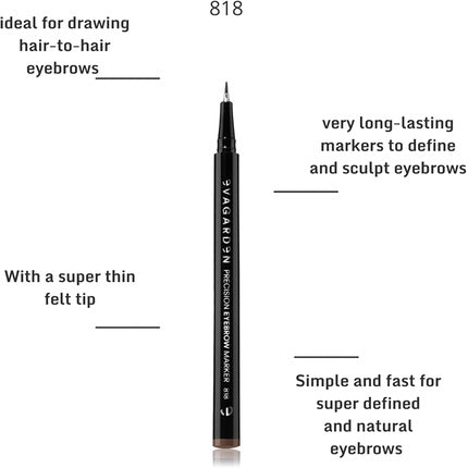 Creion pentru sprâncene, Eva Garden, Precision Eyebrow Marker 818, culoare Light