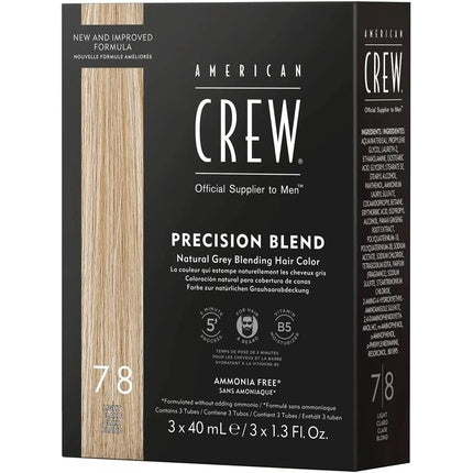 Vopsea de păr, American Crew, Precision Blend Lote Cream 7/8, deschis