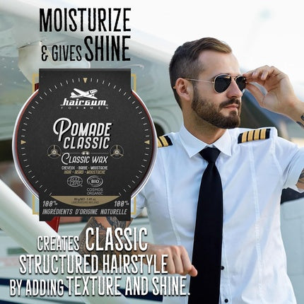 Ceară de păr și barbă Hairgum Pomade Classic Wax, 79 g
