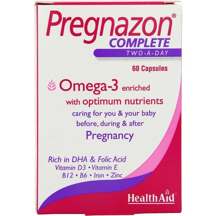 Supliment prenatal, HealthAid, Pregnazon, 60 capsule