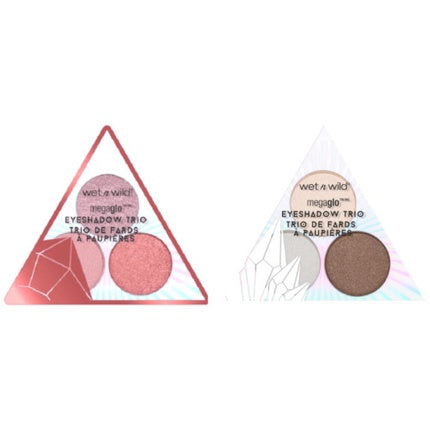 Paletă ochi Wet 'N' Wild Megaglo Eyeshadow Trio - roz, maro, triunghiulară