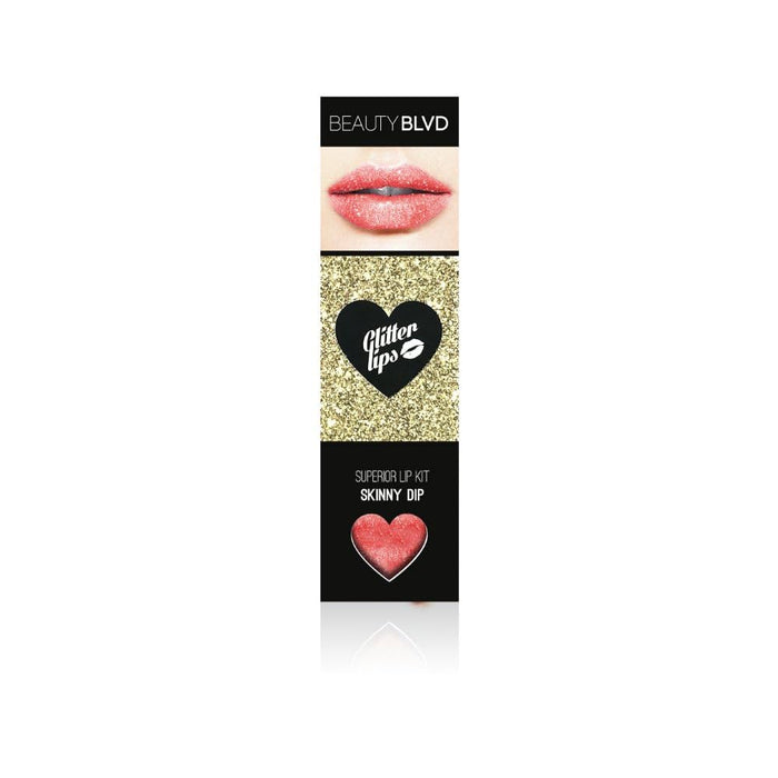 Set pentru buze Beauty Blvd Glitter Lips Skinny Dip, cu sclipici, 3,5 ml