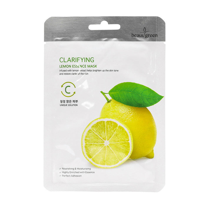 Mască facială Beauugreen Essence Lemon, clarifiantă, 23 g