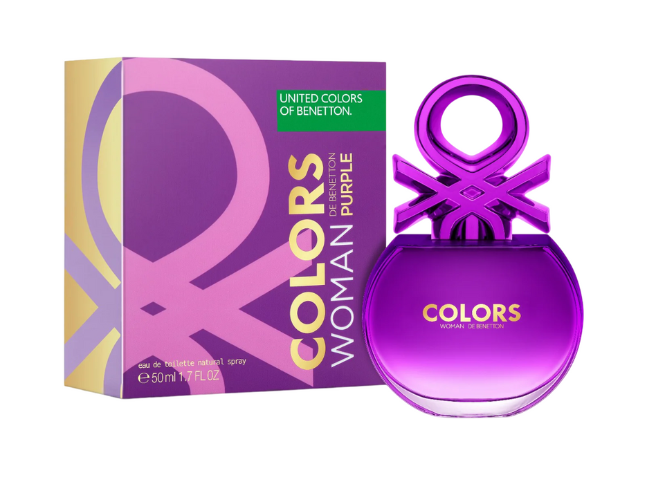 Apă de toaletă Benetton Colors Purple, pentru femei, 50 ml
