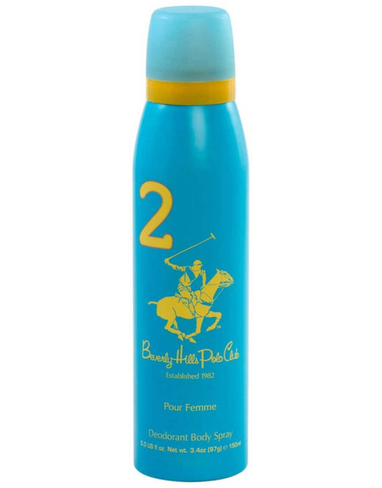 Spray deodorant Beverly Hills Polo Club 1982 - Sport 2, prospețime, pentru femei, 150 ml