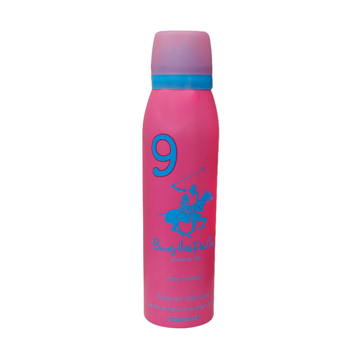 Deodorant spray de corp Beverly Hills Polo Club 1982 Sport 9, prospețime, pentru femei, 150 ml