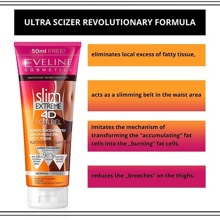 Cremă concentrată, Eveline Cosmetics, Slim Extreme 4D, 250ml
