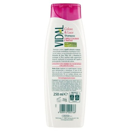Șampon cu vopsea pentru păr Vidal Luce 250ml