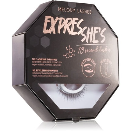 Gene false Melody Lashes ExpresShe's, 2 perechi, negre