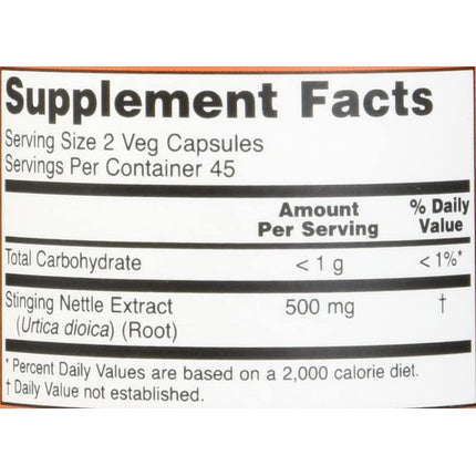 Capsule Extract Rădăcină Urtică, Now Foods, 90 bucăți, 250mg
