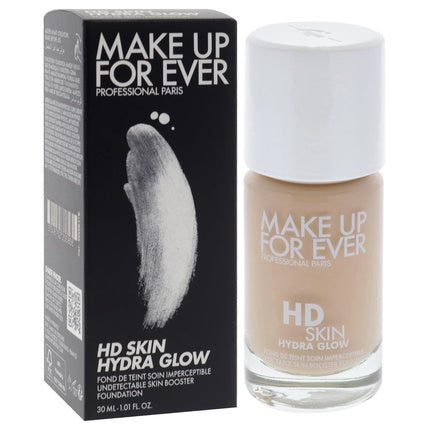 Fond de ten Make Up For Ever HD Skin Hydra Glow, 30 ml, bej cald