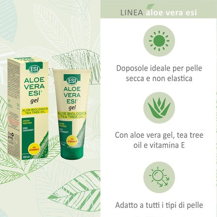 Gel Corp ESI Aloe Vera cu Vitamina E și Ulei de Arbore de Ceai, 200ml