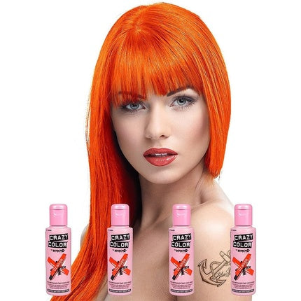 Vopsea de par Crazy Color Crazy Color Portocaliu 100ml set 4 buc