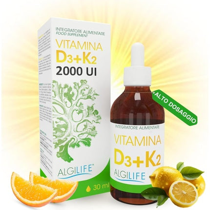 Supliment Nutrițional Algilife Vitamin D3 K2 Vegan Drops 10 ml