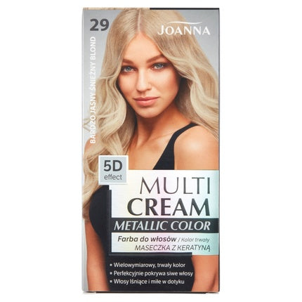 Joanna Multi Cream Metallic Color 5D Effect Hair Dye 29 Very Light Ash Blonde