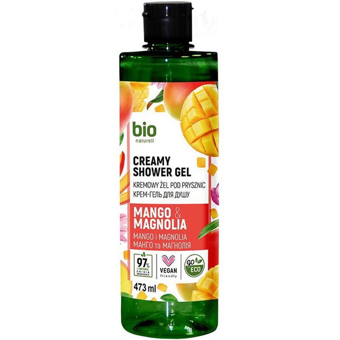 Gel de duș Bio Naturell Mango & Magnolia, cremos, pentru toate tipurile de piele, 473 ml