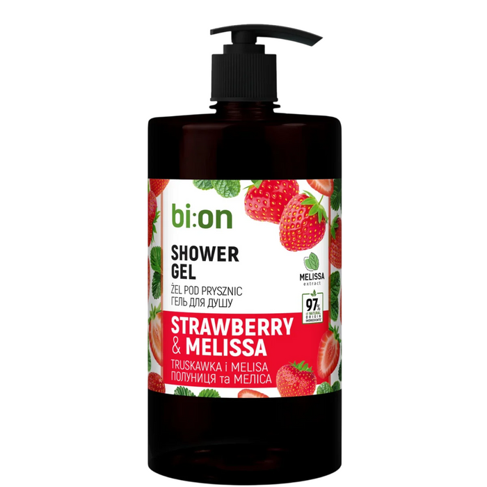 Gel de duș Bio Naturell Strawberry & Melisa, pentru toate tipurile de piele, 946 ml