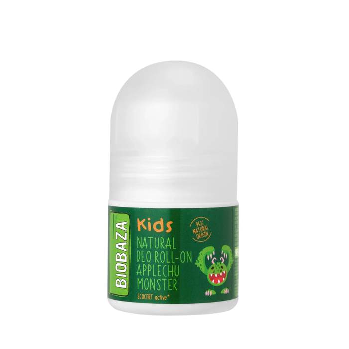 Deodorant roll-on Biobaza Applechu Monster, pentru copii, hidratant și calmant, 30 ml
