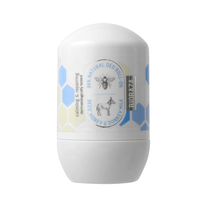 Deodorant roll-on Biobaza Bee's Honey & Donkey Milk, calmant și hrănitor, unisex, 50 ml