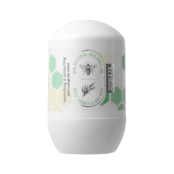 Deodorant roll-on Biobaza Bee's Honey & Oat Milk, calmant și hrănitor, unisex, 50 ml